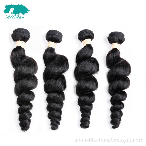 Good quality wholesale virgin hair vendors,100% natural color weave human hair bundles loose wave with lace frontals